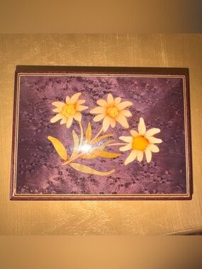 Giglio Asla Italian Wooden inlay Music Box - purple